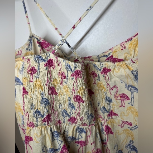 Collectif Retro Flamingo Novelty Swing Fit & Flare Yellow Blue Pink Dress 4XL - Picture 11 of 16